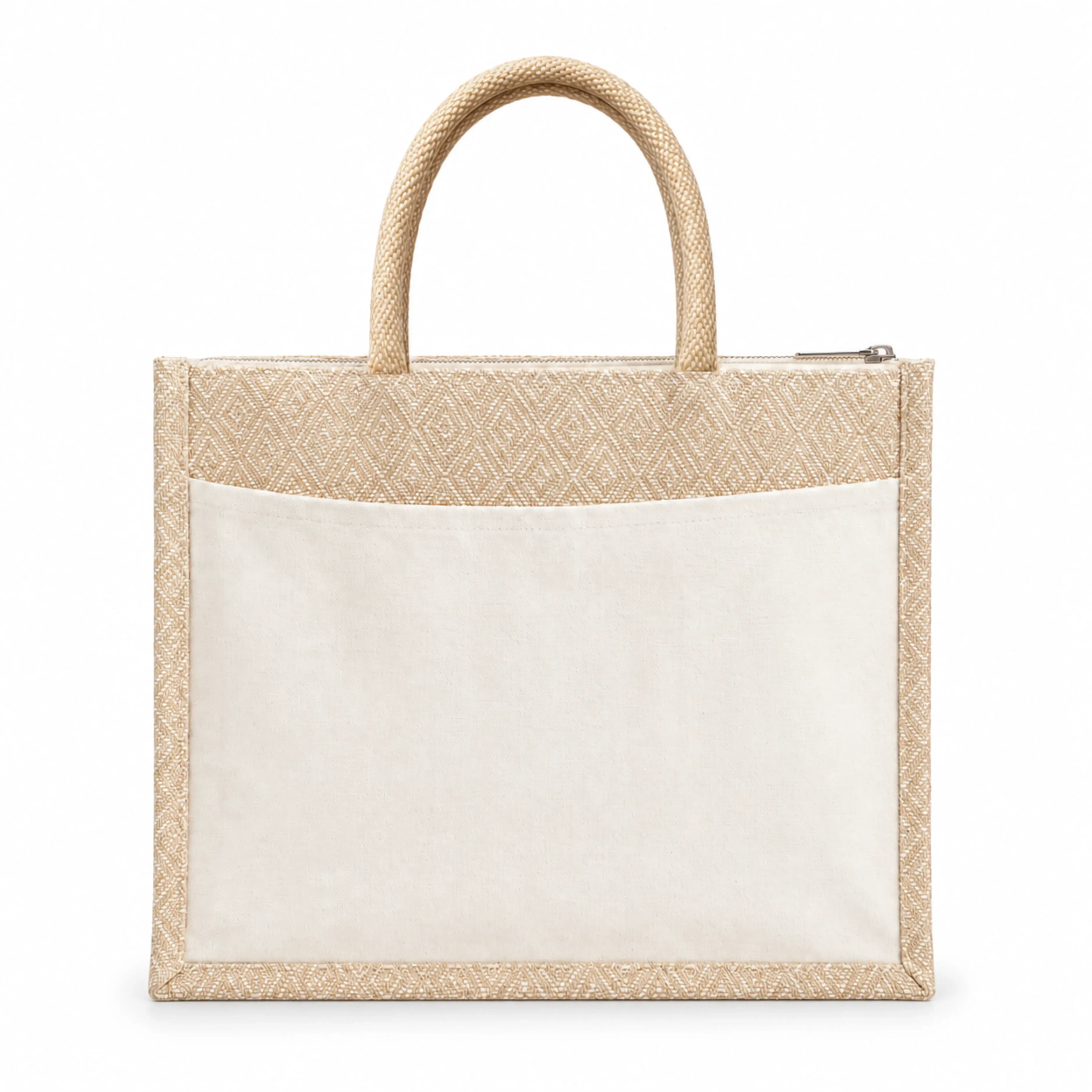 Diamond Hamper Bag with Canvas Pocket