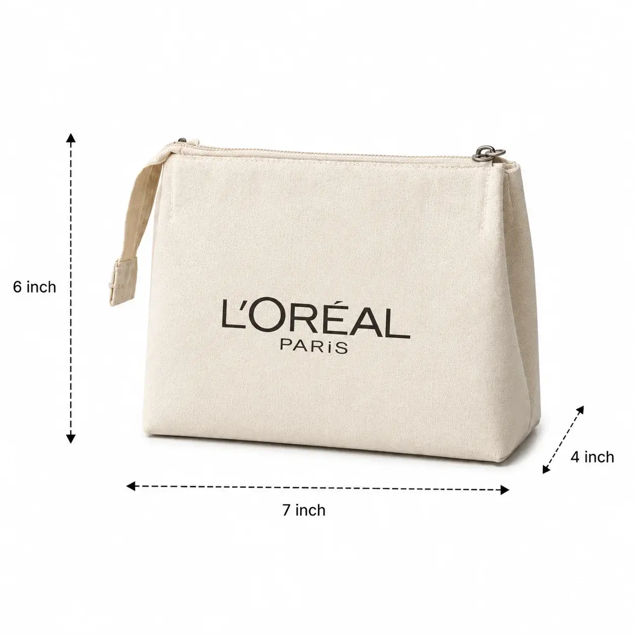 7x6x4 Canvas Zipper Pouch
