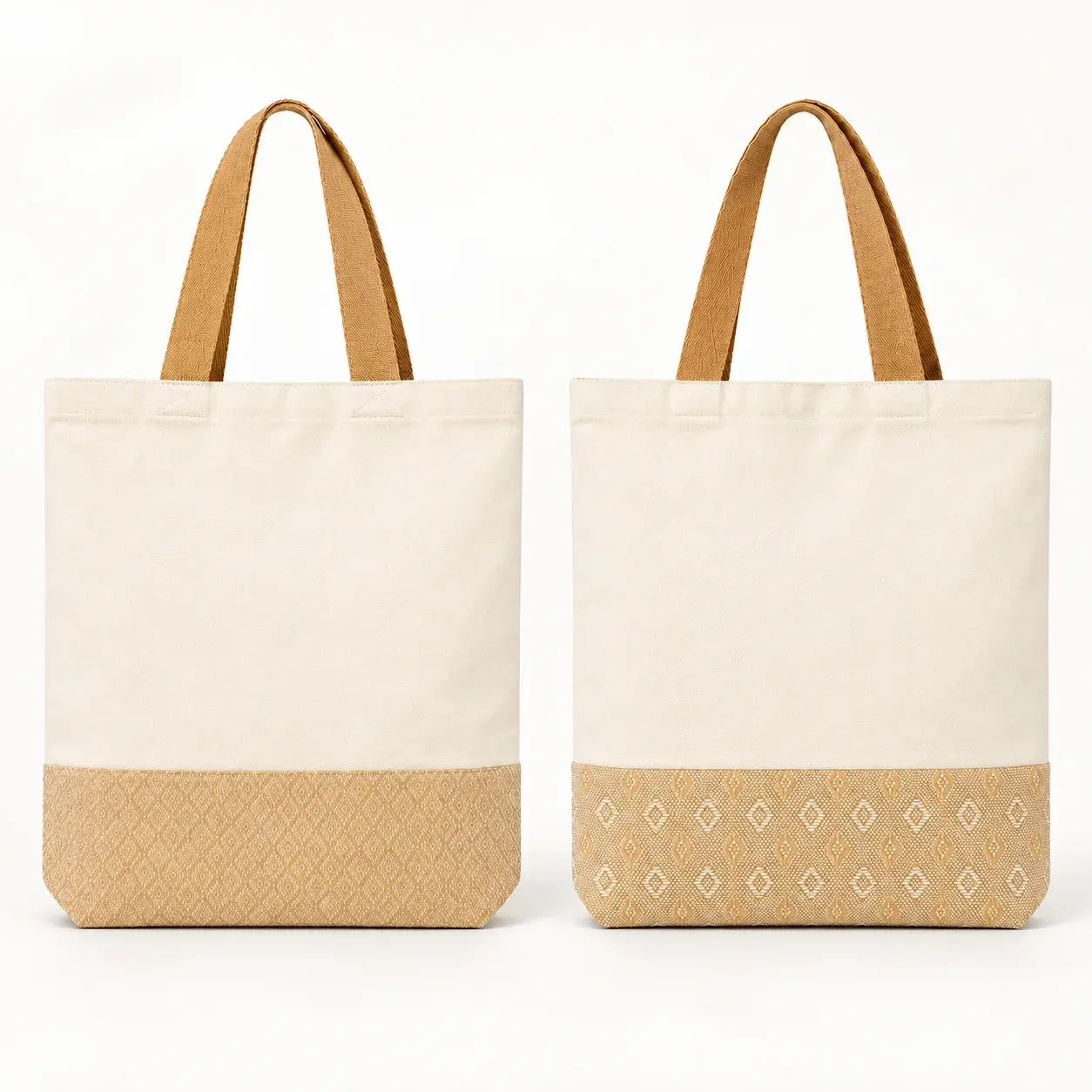 Diamond Jacquard & Diamond Motif Tote Bag Sample Kit | 330 GSM